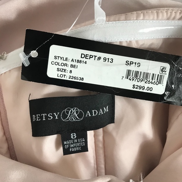 90% off - Betsy & Adam Cocktail Dress Pink 8 - Picture 3 of 6